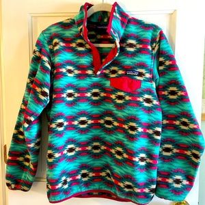 Patagonia Women’s synchilla pullover fleece women’s medium teal/pink